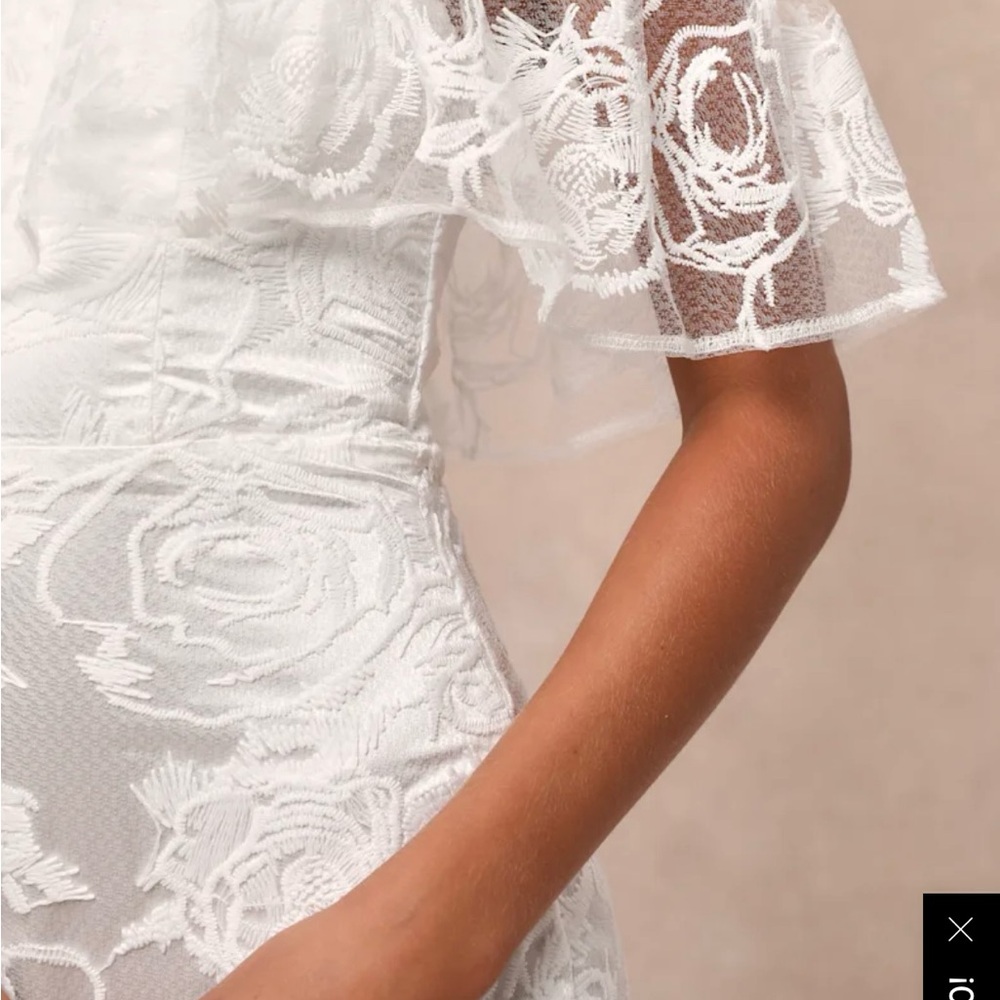 NWT Lace and Satin Off The Shoulder Wedding Dress - Picture 3 of 5